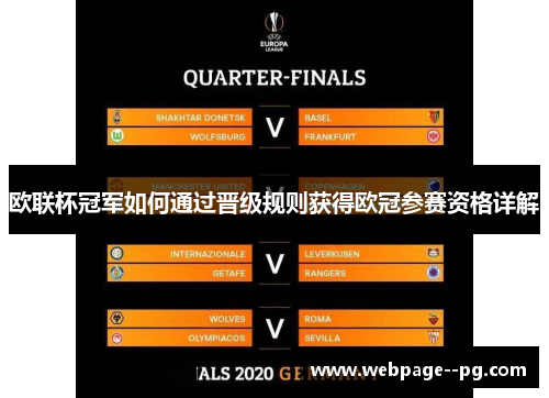 欧联杯冠军如何通过晋级规则获得欧冠参赛资格详解